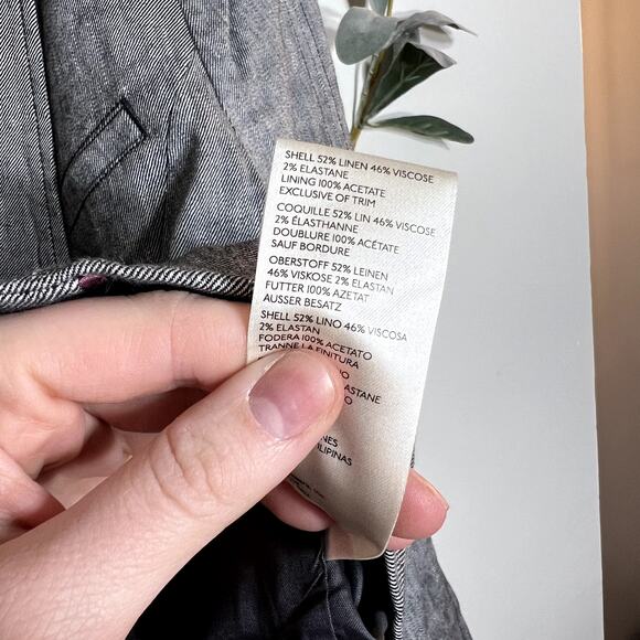 NWT Anthropologie Gray Cropped Blazer - Picture 5 of 6